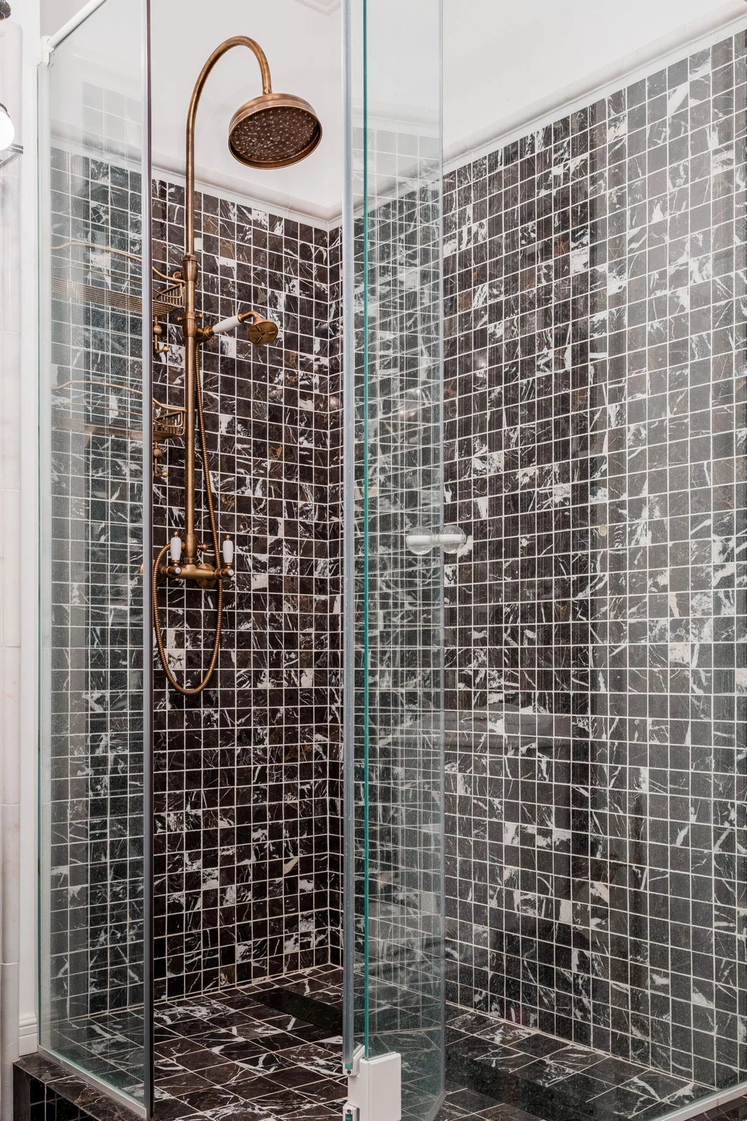 Tiled shower enclosure
