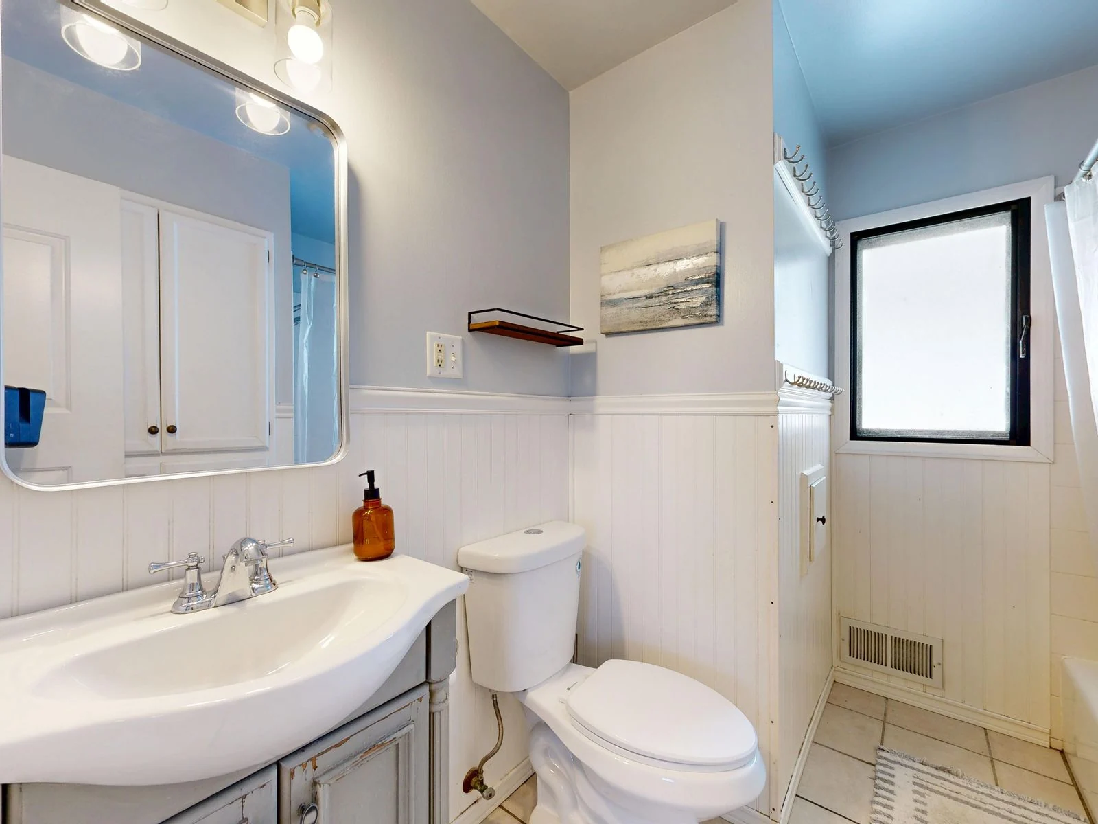 Bathroom layout and fittings