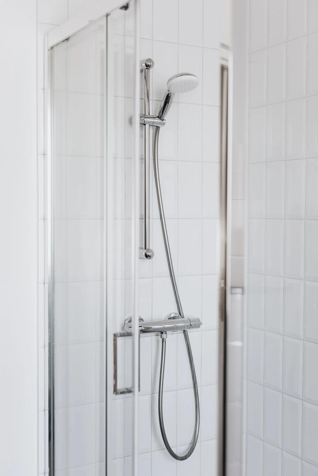 Hand shower and wall controls